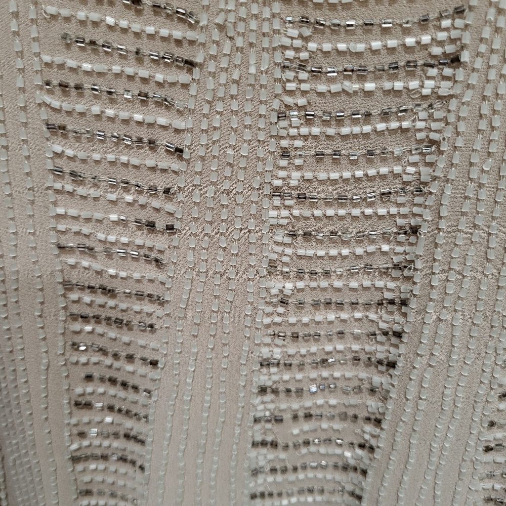 2/$30 Neutral Beaded Tank adds Sparkly to any Outfit - Size Small